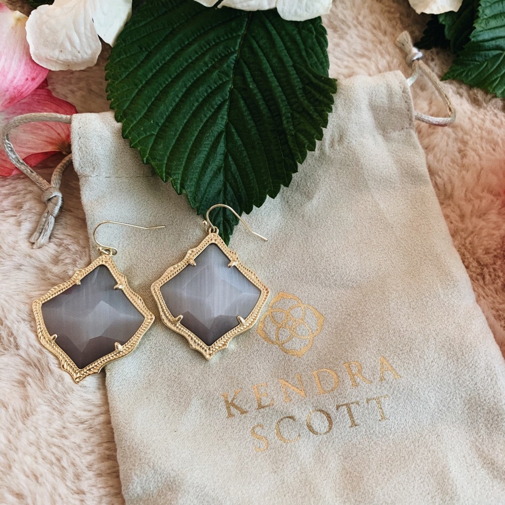 Kendra Scott Kirsten Drop Slate Cat’s Eye Earrings